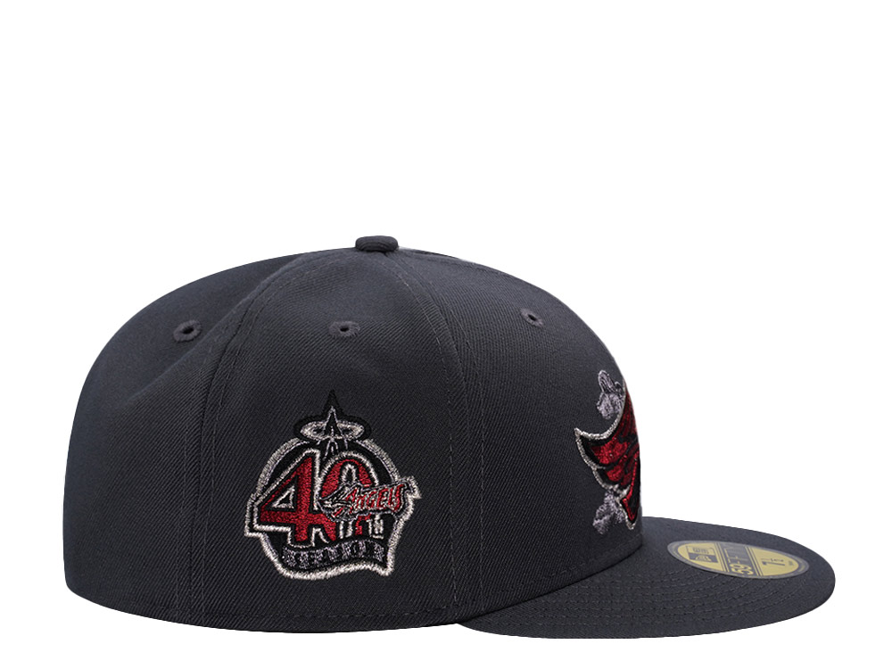 New Era Anaheim Angels 40th Anniversary Dark Gray Prime Edition 59Fifty Fitted Hat