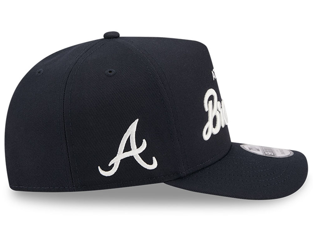 New Era Atlanta Braves Local Play Navy 9Fifty A Frame Snapback Hat