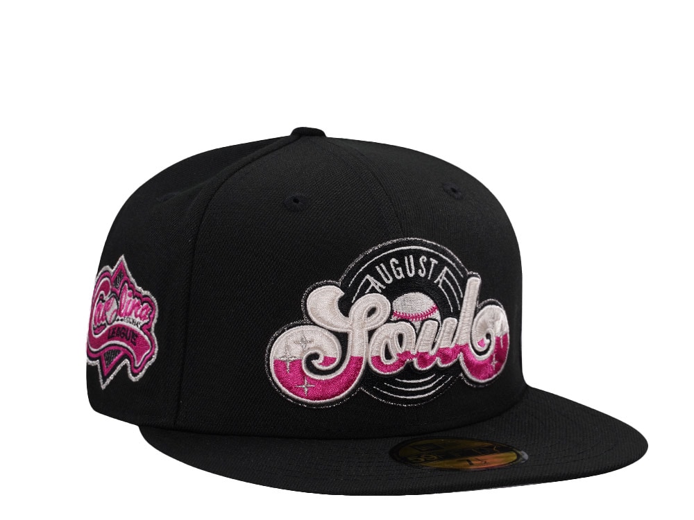 New Era Augusta Green Jackets Carolina League Black Prime Edition 59Fifty Fitted Hat