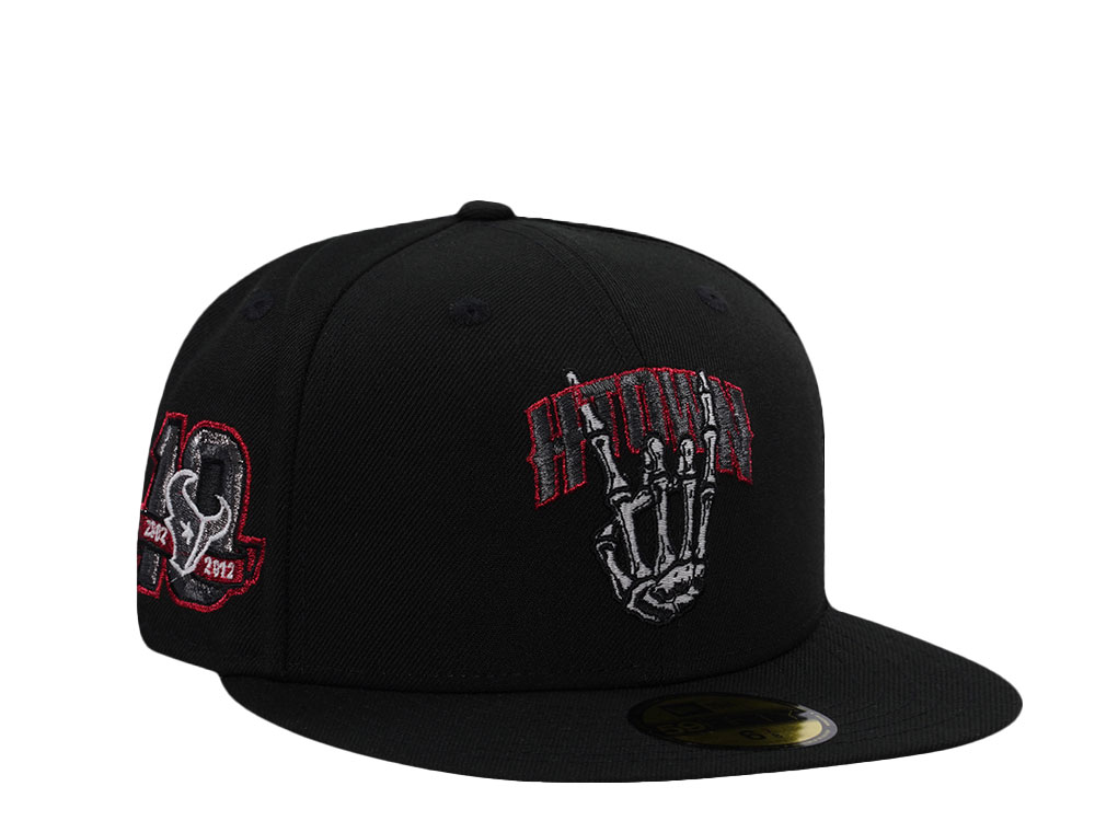 New Era Houston Texans 10th Anniversary Black Prime Edition 59Fifty Fitted Hat