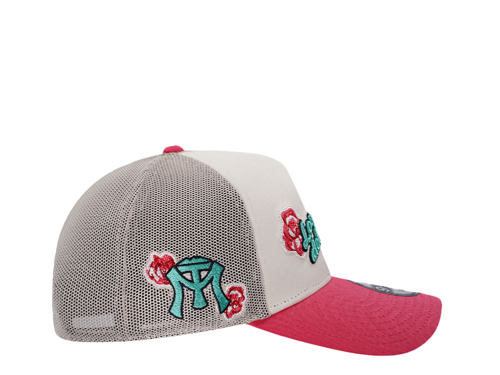 New Era Sultanes de Monterrey Wordmark Mesh 9Forty A Frame Trucker Snapback Hat