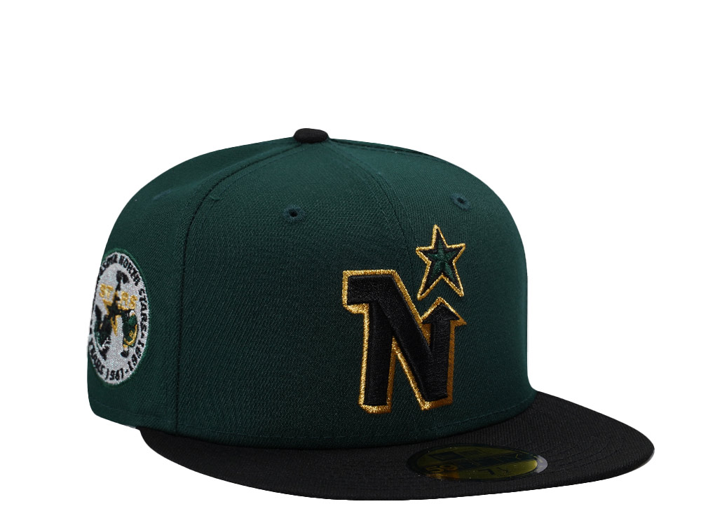 New Era Minnesota North Stars 25th Anniversary Dark Green Two Tone Edition 59Fifty Fitted Hat