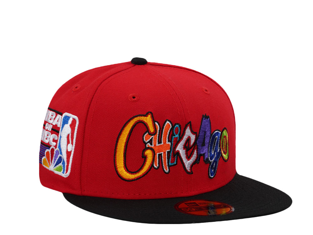 PRE-ORDER New Era Chicago Bulls NBA On NBC Red Two Tone Edition 59Fifty Fitted Hat