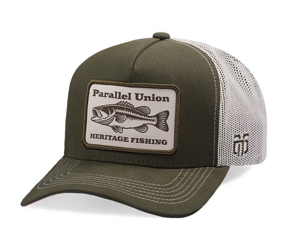 Parallel Union Heritage Fishing Patch Olive Edition Trucker Snapback Hat