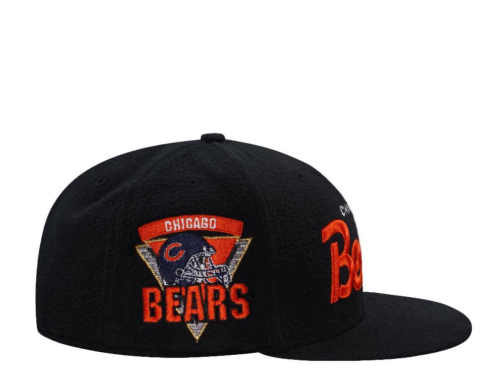 New Era Chicago Bears Team Helmet Black Prime Fleece Edition 59Fifty Fitted Hat