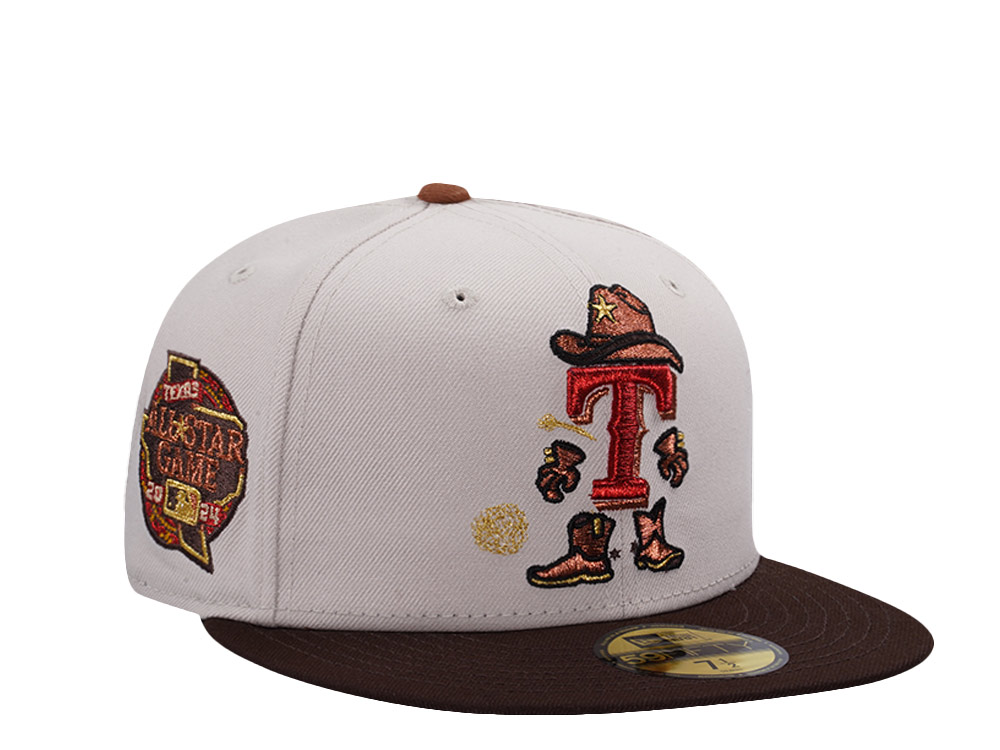 New Era Texas Rangers All Star Game 2024 Stone Two Tone Edition 59Fifty Fitted Hat