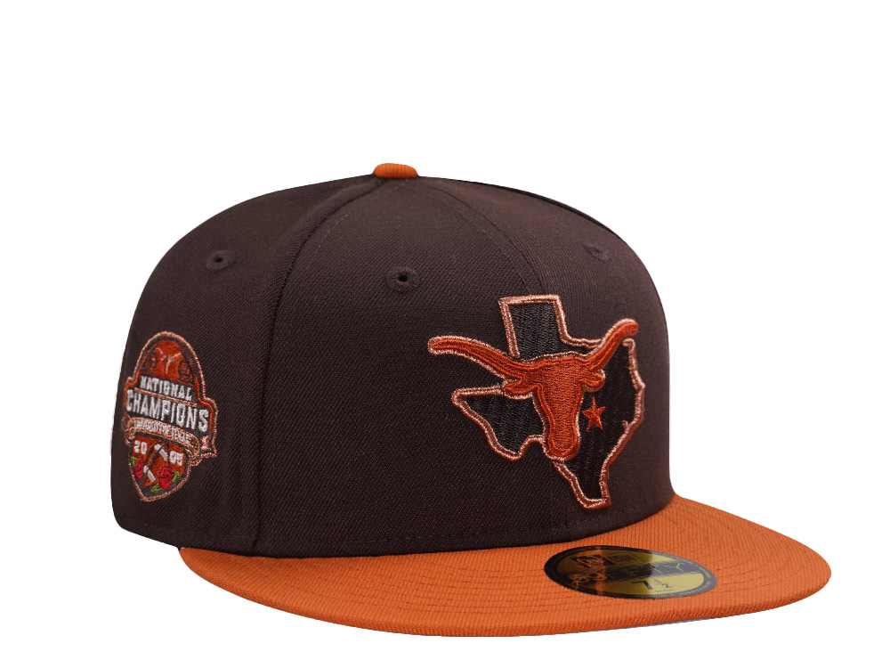 New Era Texas Longhorns National Champions 2005 Burnt Wood Two Tone Edition 59Fifty Fitted Hat