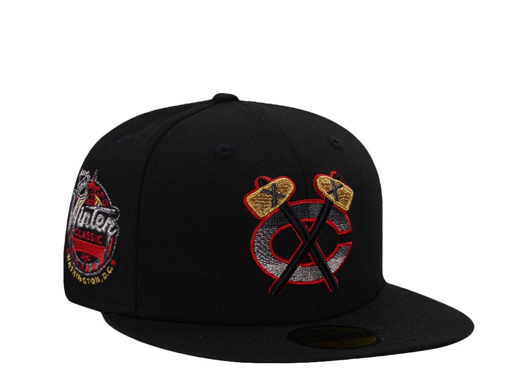 New Era Chicago Blackhawks Black Classic 9Fifty A Frame Snapback