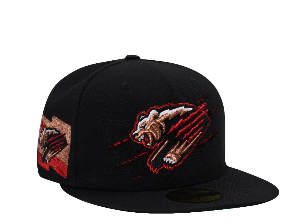 New Era Fresno Grizzlies Blood Claw Cut Distressed Black Prime Edition 59Fifty Fitted Hat