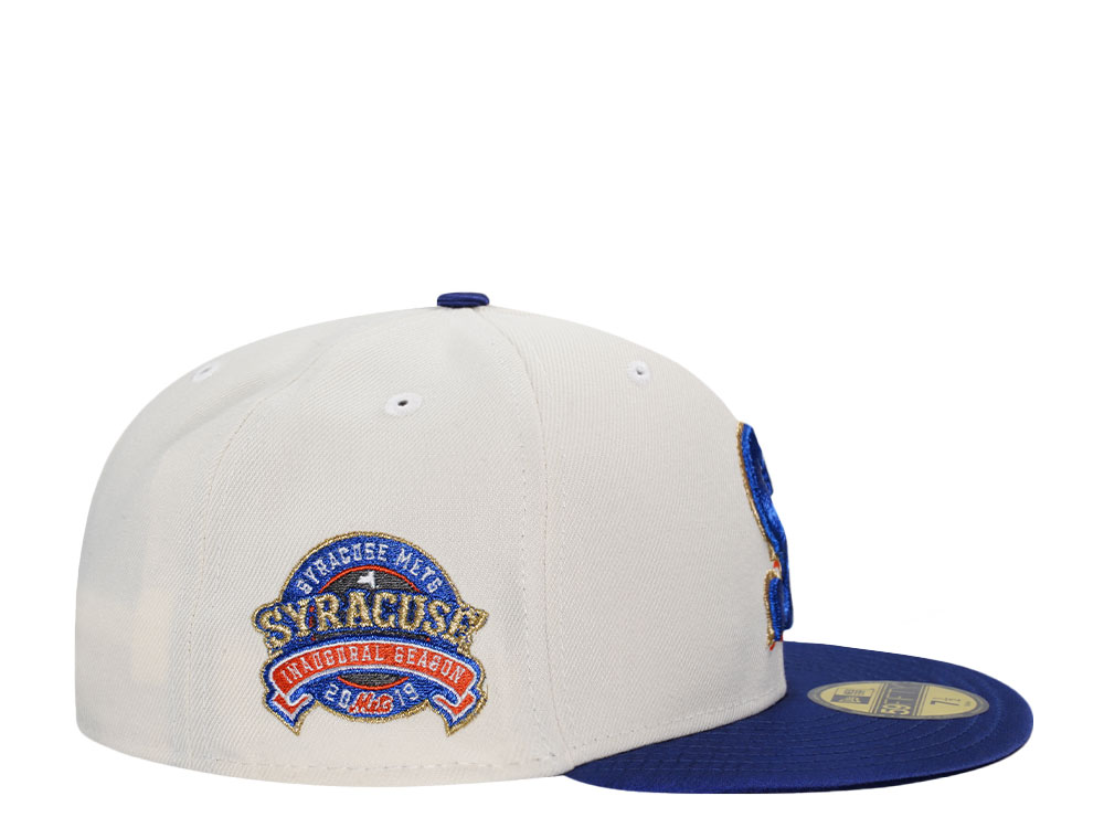 New Era Syracuse Mets Inaugural Season 2019 Chrome Satin Brim Edition 59Fifty Fitted Hat