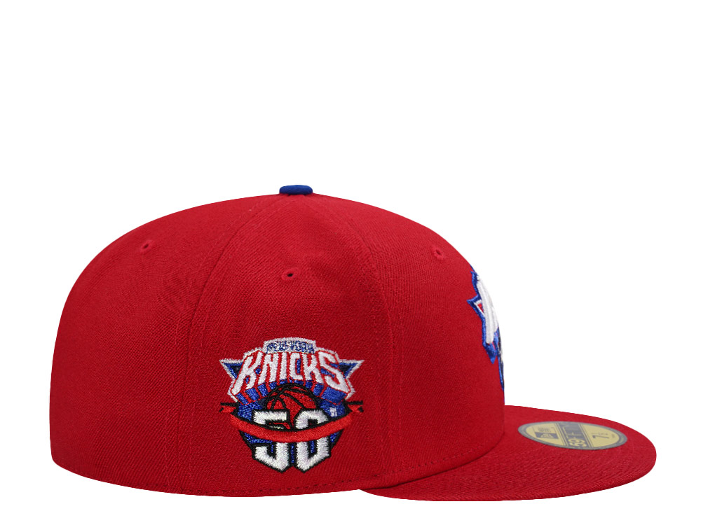 PRE-ORDER New Era New York Knicks 50th Anniversary Scarlet Prime Edition 59Fifty Fitted Hat