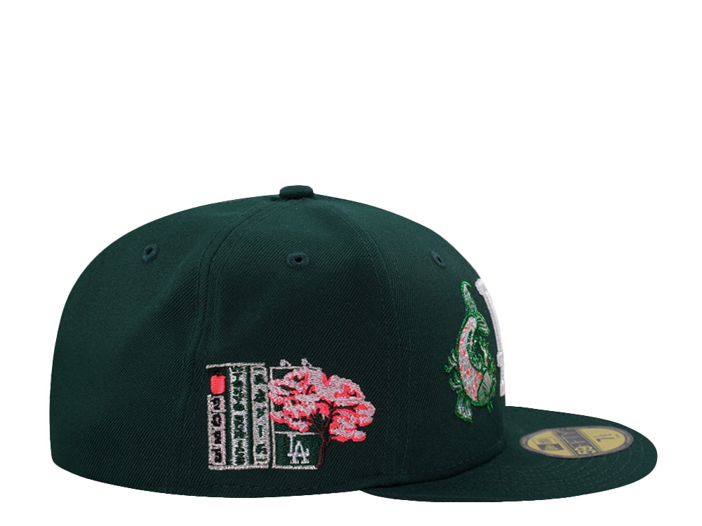 New Era Los Angeles Dodgers Tokyo Series Koi Dark Green Prime Edition 59Fifty Fitted Hat