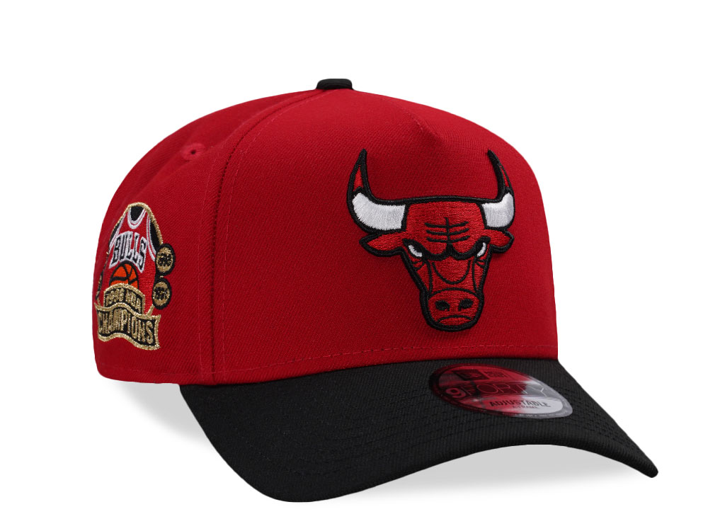 New Era Chicago Bulls NBA Champions 1996 Scarlet Two Tone Edition 9Forty A Frame Snpaback Hat