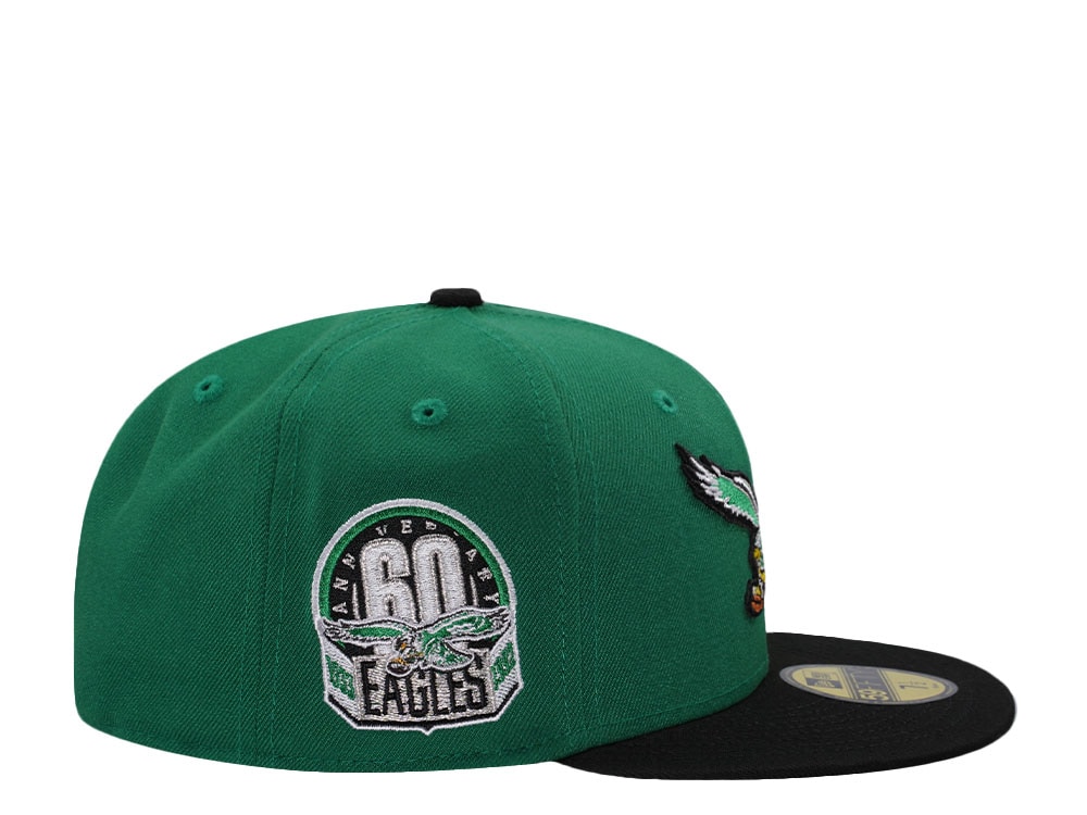 New Era Philadelphia Eagles 60th Anniversary Kelly Green Two Tone Edition 59Fifty Fitted Hat