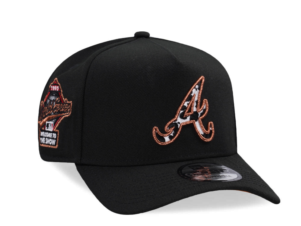 New Era Atlanta Braves World Series 1995 Cow Black Prime Edition 9Forty A Frame Snapback Hat
