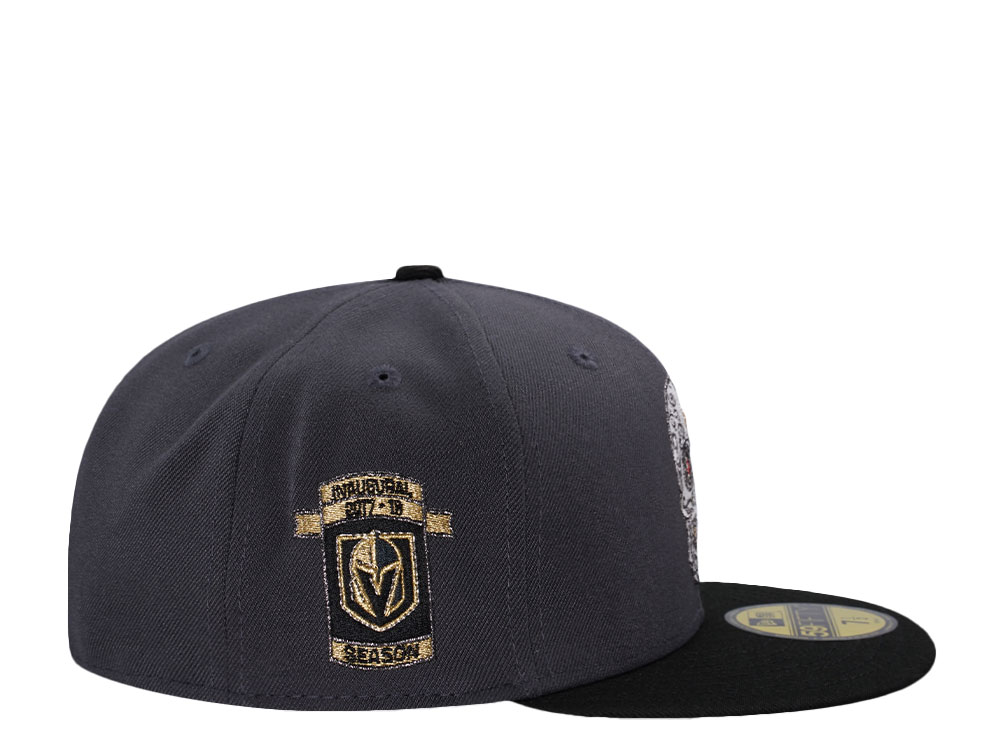 New Era Vegas Golden Knights Inaugural Season Skull Gray Two Tone Edition 59Fifty Fitted Hat
