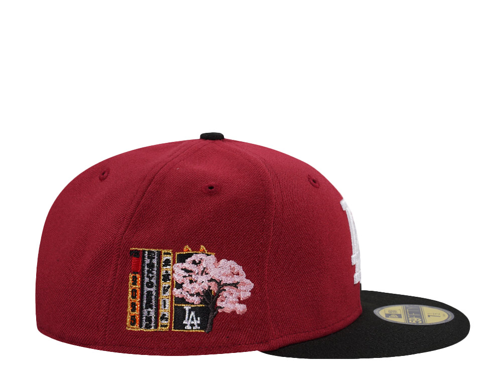 New Era Los Angeles Dodgers Tokyo Series 2025 Lucky Cat Brick Red Two Tone Edition 59Fifty Fitted Hat