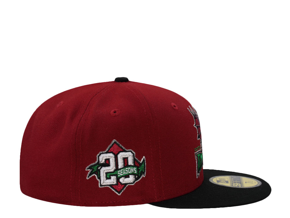 New Era Dayton Dragons 20th Anniversary Maroon Two Tone Edition 59Fifty Fitted Hat