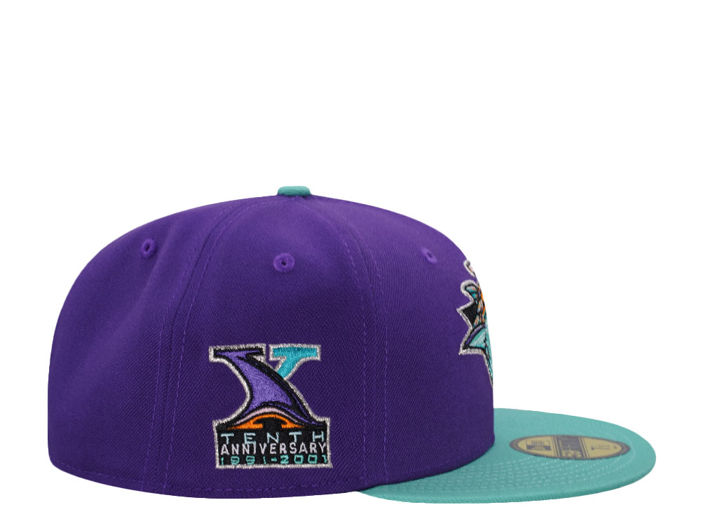 New Era San Jose Sharks 10th Anniversary Purple Flash Two Tone Edition 59Fifty Fitted Hat
