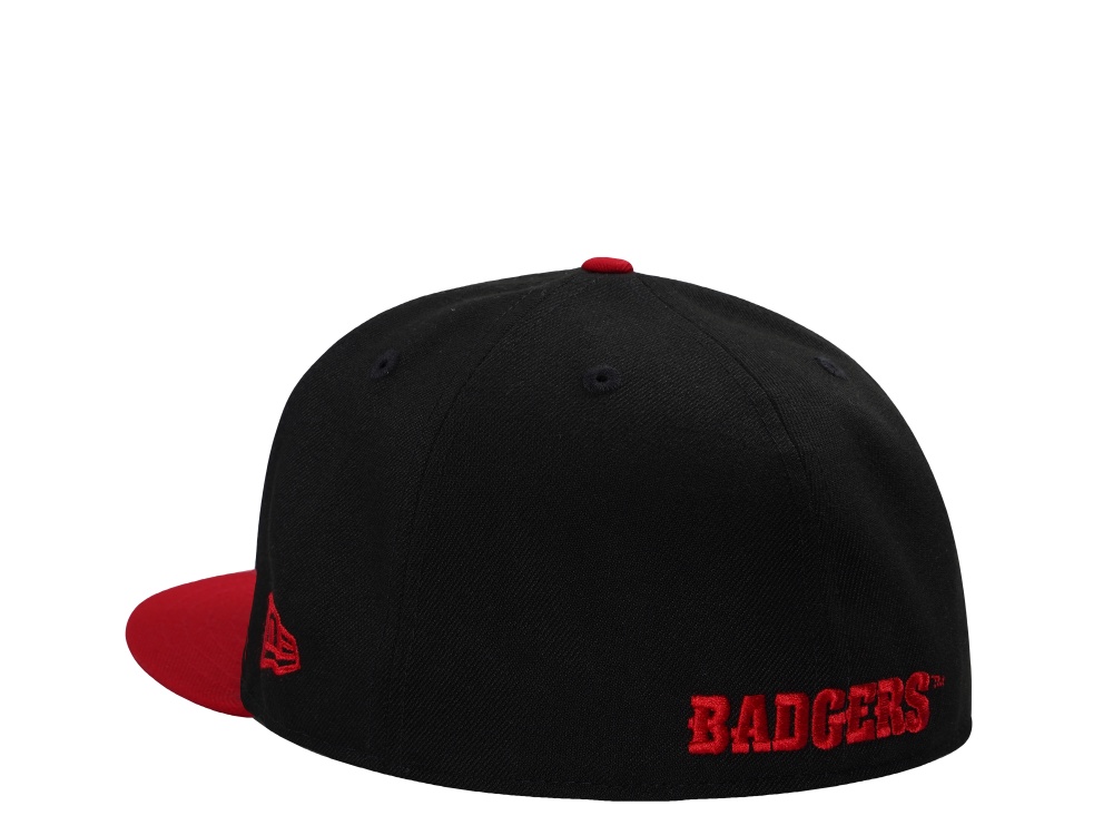 New Era Wisconsin Badgers Orange Bowl 2017 Black Two Tone Edition 59Fifty Fitted Hat
