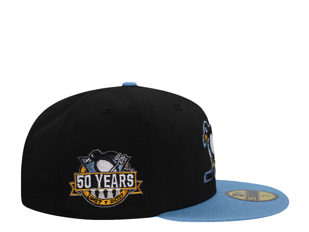 New Era Pittsburgh Penguins 50th Anniversary Era Mix Two Tone Edition 59Fifty Fitted Hat