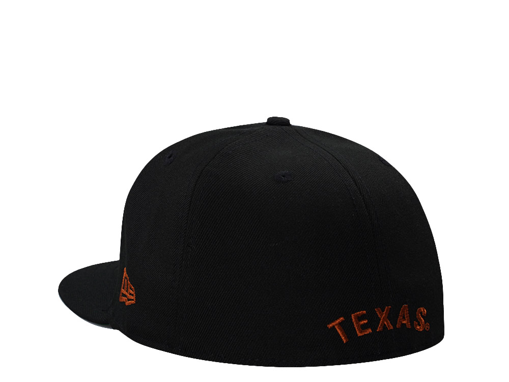 New Era Texas Longhorns Bevo Black Prime Edition 59Fifty Fitted Hat