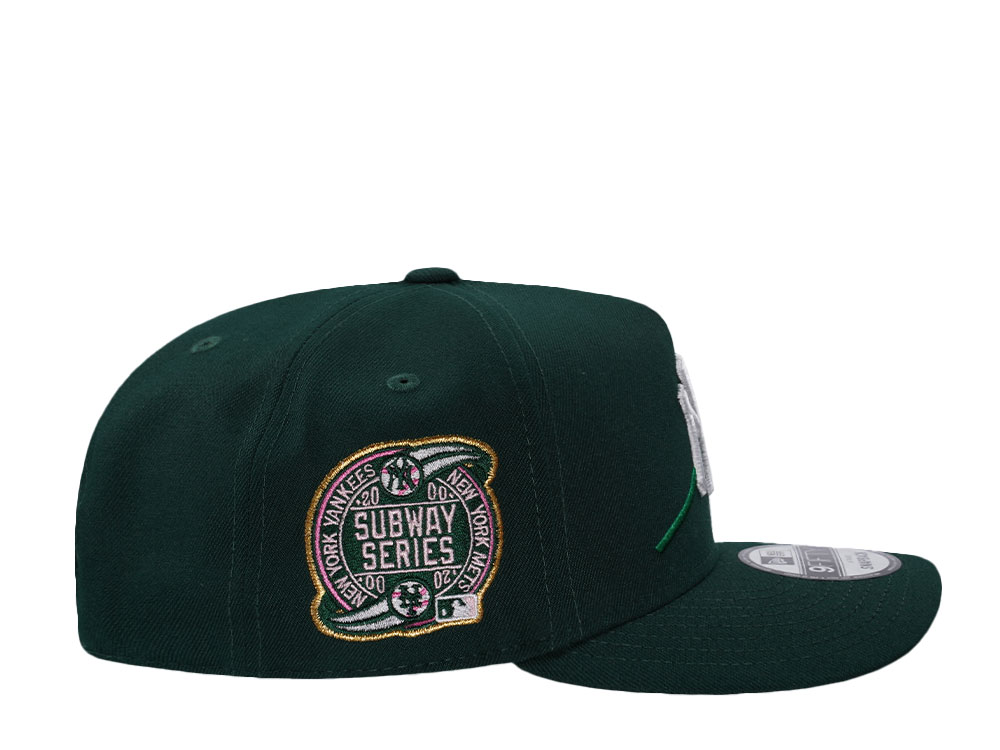 New Era New York Yankees Subway Series Dark Green Rose Edition 9Fifty A Frame Snapback Hat