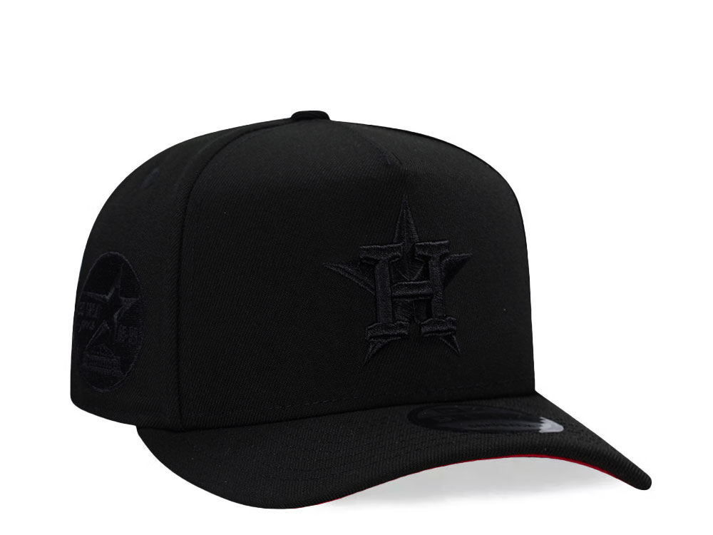 New Era Houston Astros 35th Anniversary Blackout Red Prime Edition 9Fifty A Frame Snapback Hat