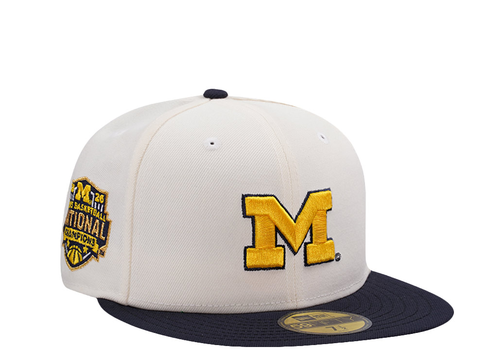 New Era Michigan Wolverines Champions 2026 Chrome Two Tone Edition 59Fifty Fitted Hat