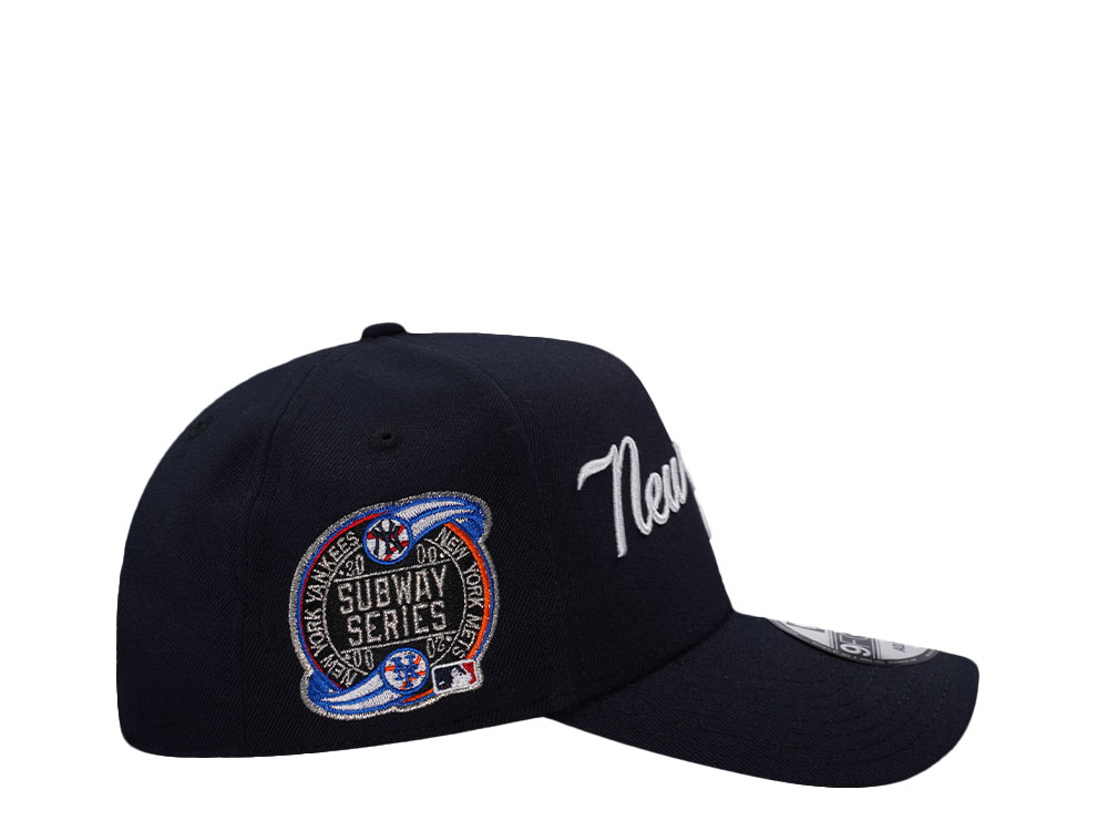 New Era New York Yankees Subway Series Navy Script Edition 9Forty A Frame Snapback Hat