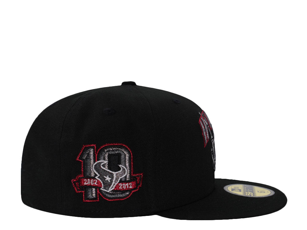 New Era Houston Texans 10th Anniversary Black Prime Edition 59Fifty Fitted Hat