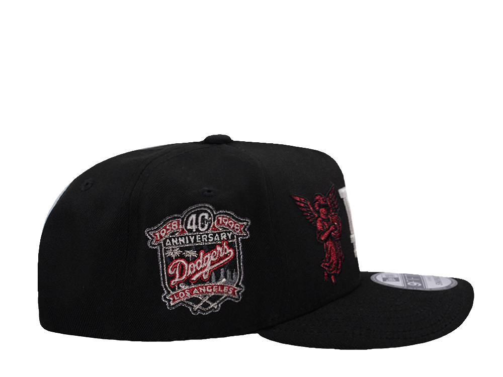 New Era Los Angeles Dodgers 40th Anniversary Angel Black Prime Edition 9Fifty A Frame Snapback Hat