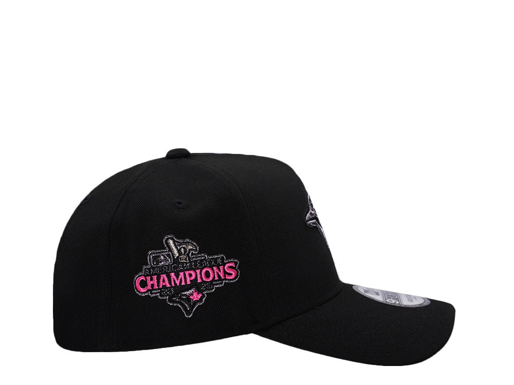 New Era Toronto Blue Jays American League Champions Pink Glow Black Prime Edition 9Forty A Frame Snapback Hat