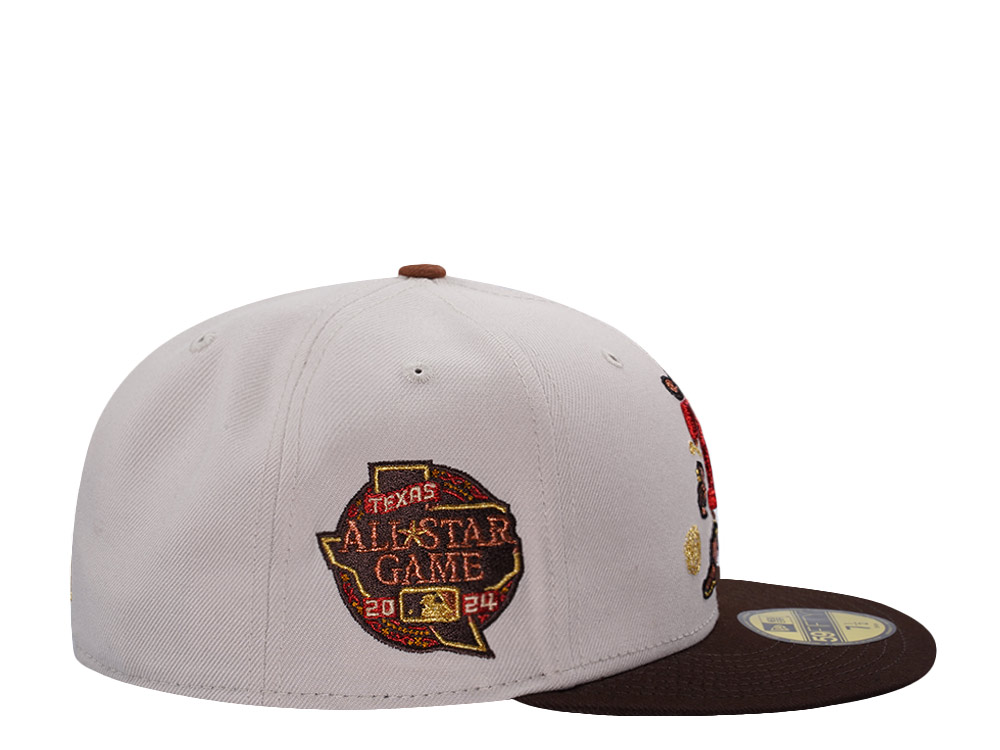 New Era Texas Rangers All Star Game 2024 Stone Two Tone Edition 59Fifty Fitted Hat