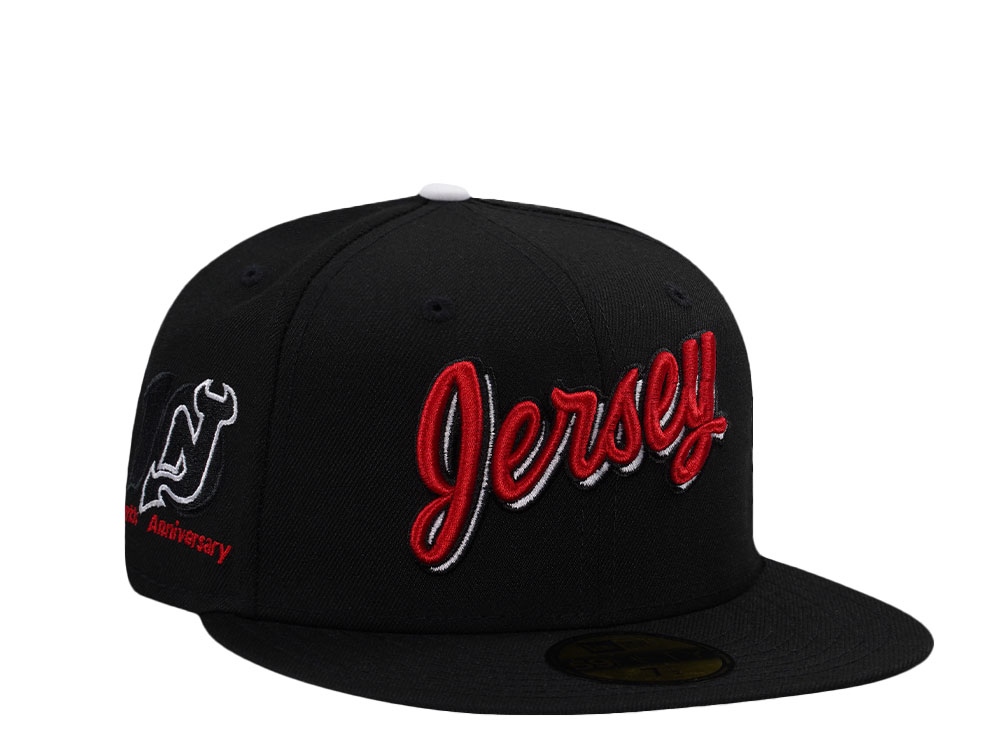 New Era New Jersey Devils 10th Anniversary Script Black Prime Edition 59Fifty Fitted Hat