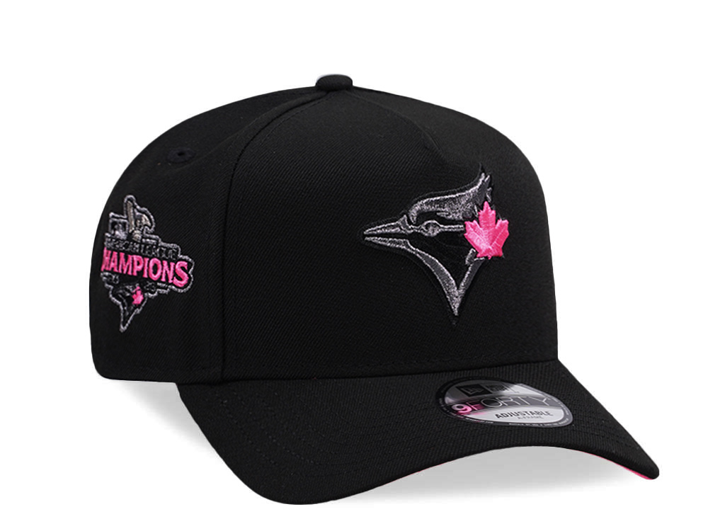 New Era Toronto Blue Jays American League Champions Pink Glow Black Prime Edition 9Forty A Frame Snapback Hat