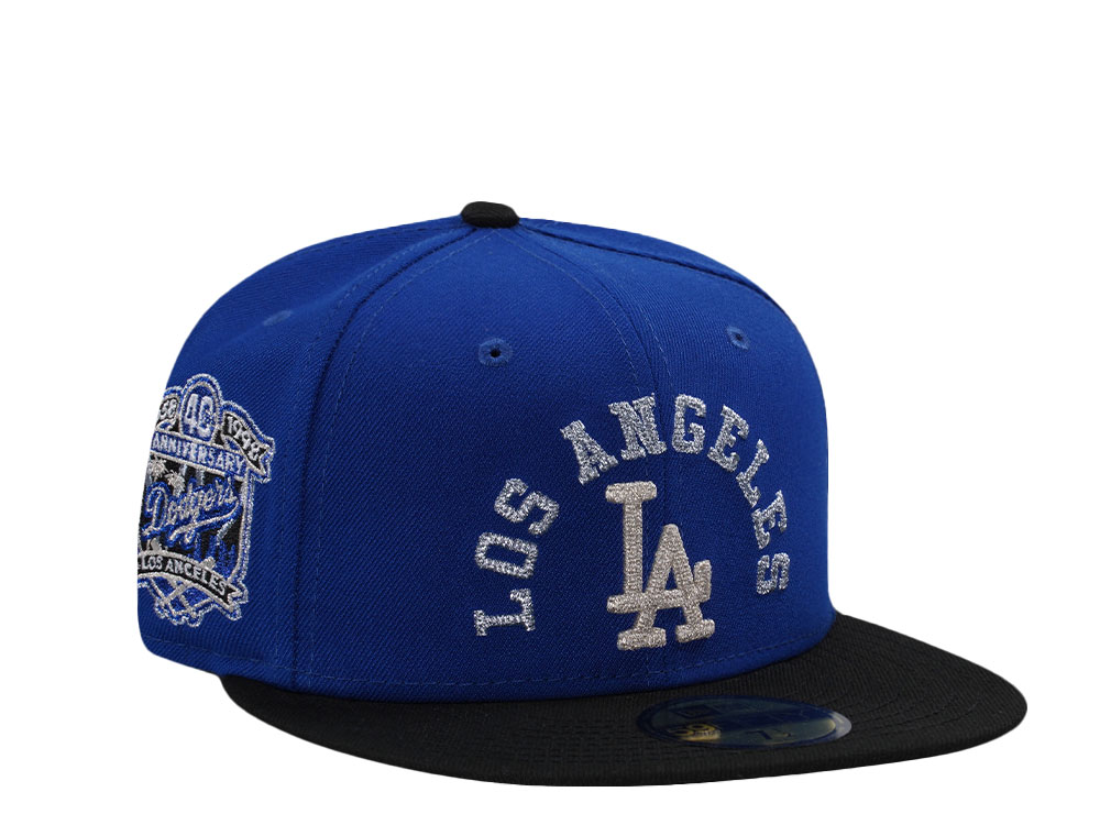 New Era Los Angeles Dodgers 40th Anniversary Metallic Blue Two Tone Edition 59Fifty Fitted Hat