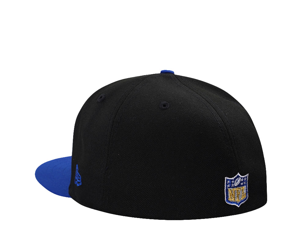 New Era Los Angeles Rams Super Bowl LVI Champions Black Two Tone Edition 59Fifty Fitted Hat