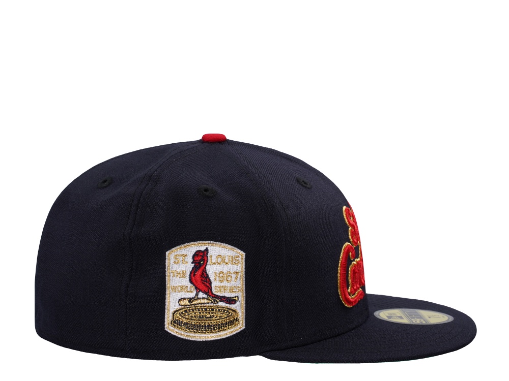 New Era St. Louis Cardinals World Series 1967 Script Wool Navy Throwback Edition 59Fifty Fitted Hat