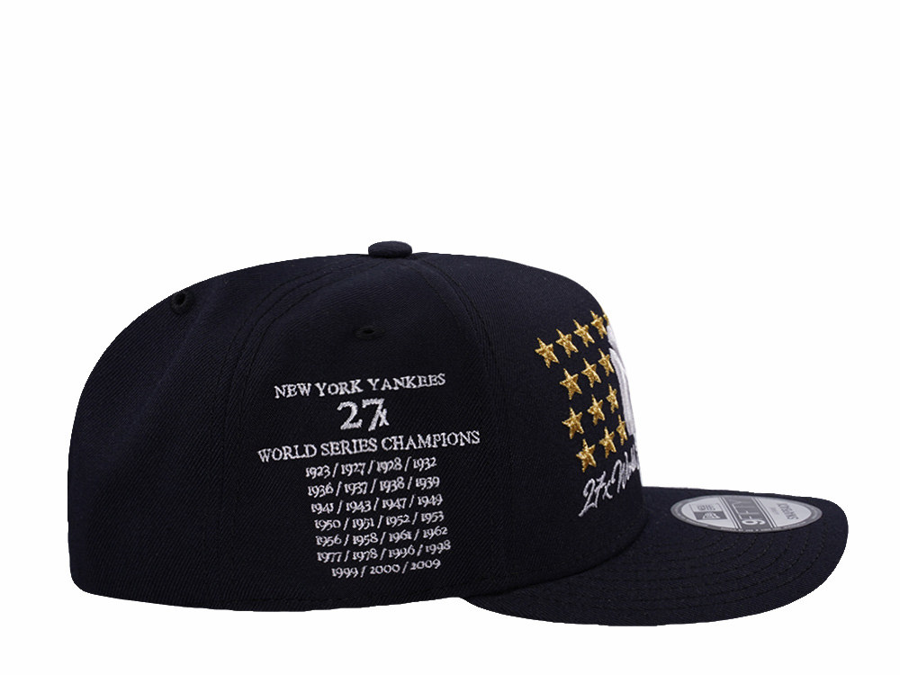 New Era New York Yankees 27x World Series Champions Navy Prime Edition 9Fifty A Frame Snapback Hat