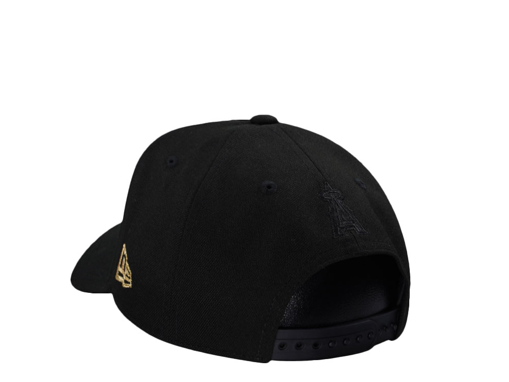 New Era Anaheim Angels 60th Anniversary Metallic Black Prime Edition 9Forty A Frame Snapback Hat