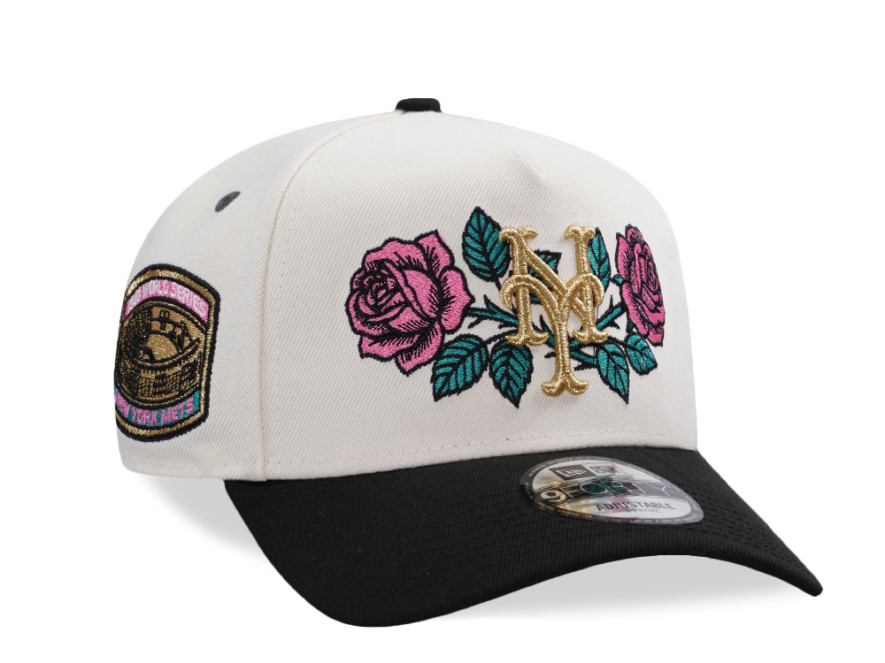 New Era New York Mets World Series 1986 Rose Chrome Two Tone Edition 9Forty A Frame Snapback Hat