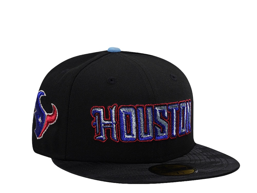 New Era Houston Texans Black Metallic Two Tone Edition 59Fifty Fitted Hat