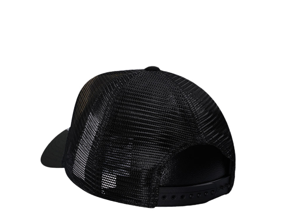 New Era Los Angeles Lakers Chrome Black Trucker Edition 9Forty A Frame Snapback Hat