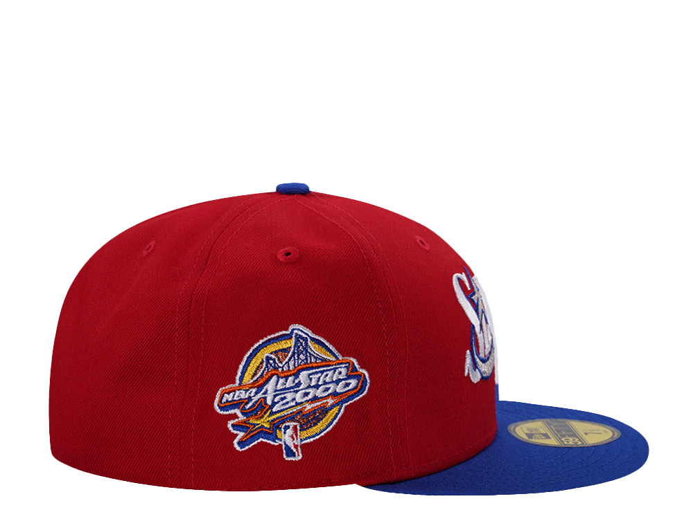 New Era Philadelphia 76ers All Star Game 2000 Scarlet Two Tone Edition 59Fifty Fitted Hat