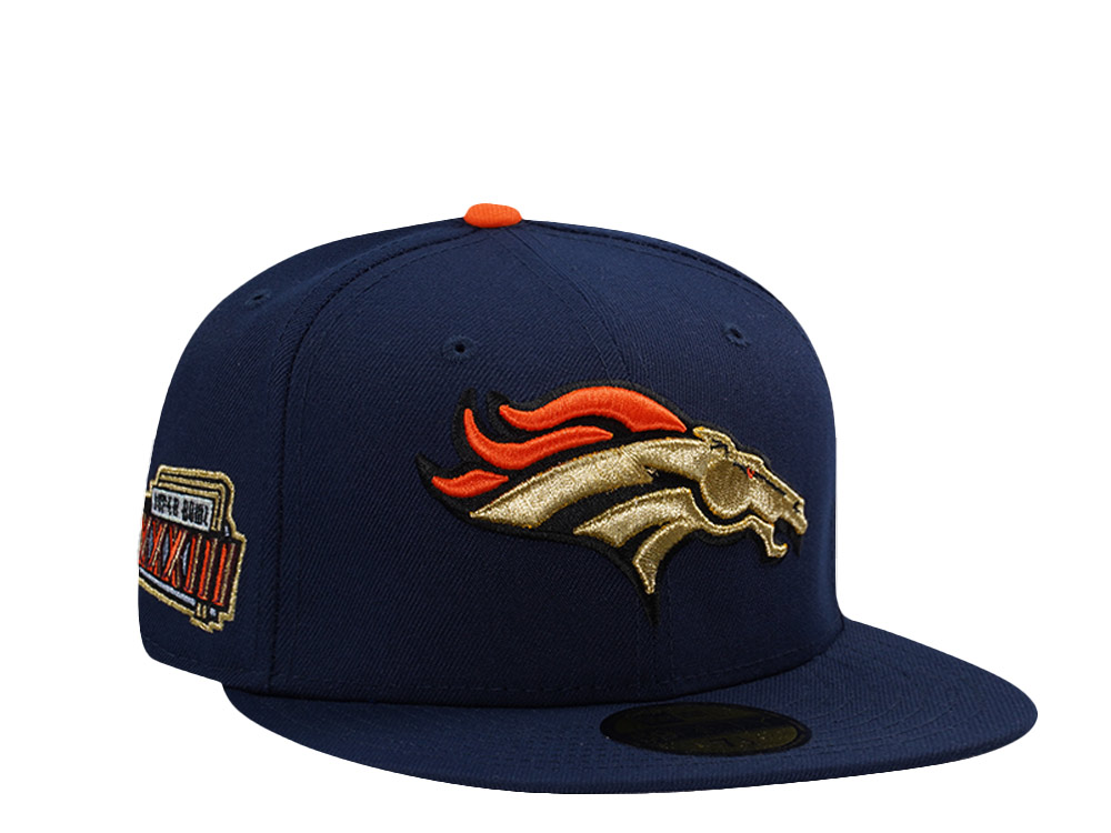 New Era Denver Broncos Super Bowl XXXIII Ocean Blue Prime 59Fifty Fitted Hat