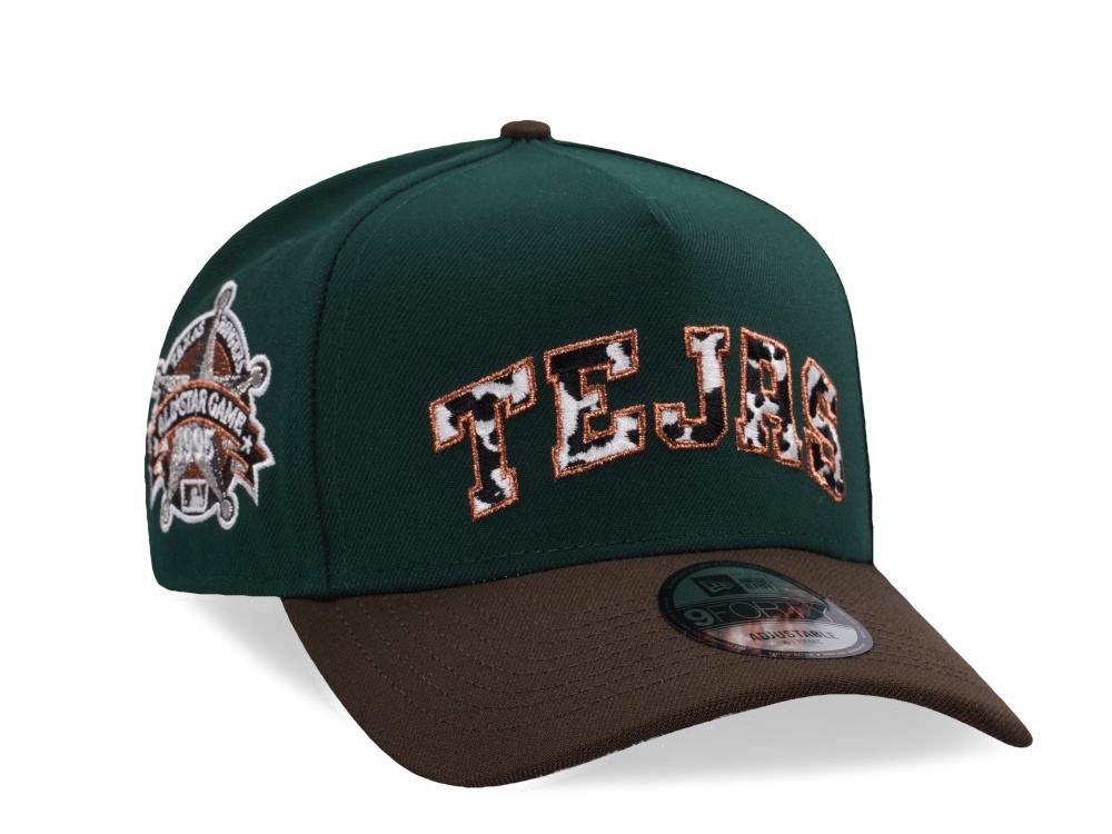 New Era Texas Rangers All Star Game 1995 Dark Green Two Tone Edition 9Forty A Frame Snapback Hat