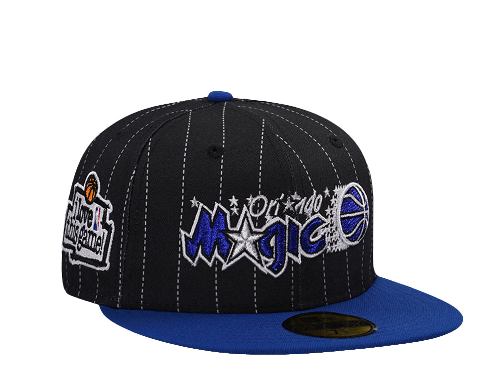 New Era Orlando Magic Love this Game Black Pinstripe Two Tone Edition 59Fifty Fitted Hat