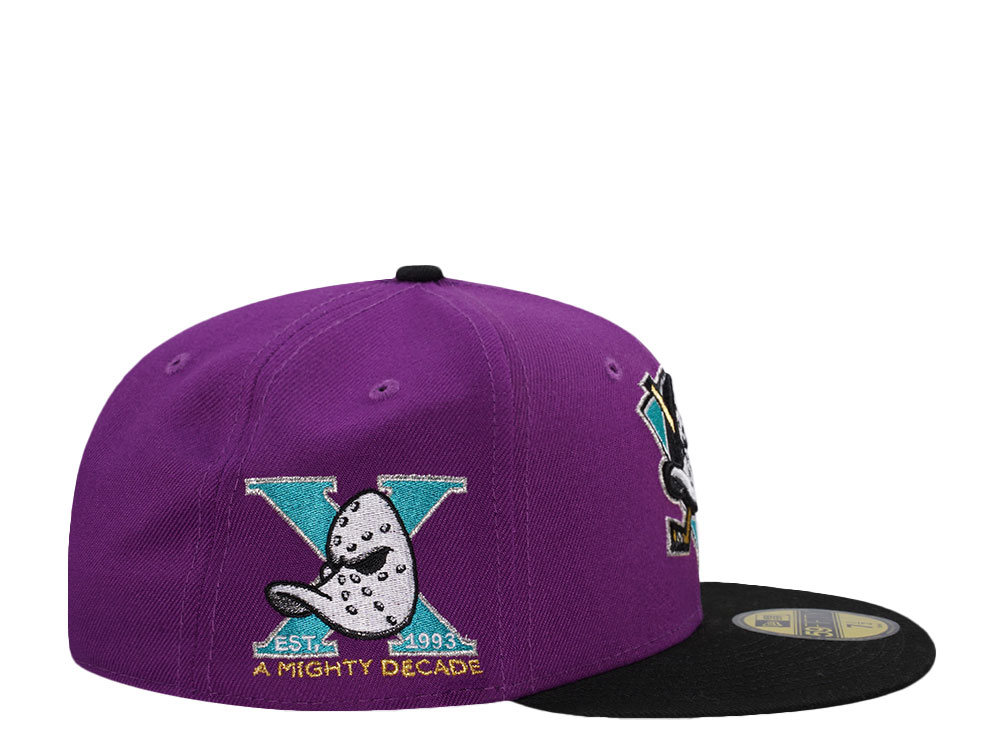 New Era Anaheim Ducks 10th Anniversary The Purple Prime Two Tone Edition 59Fifty Fitted Hat