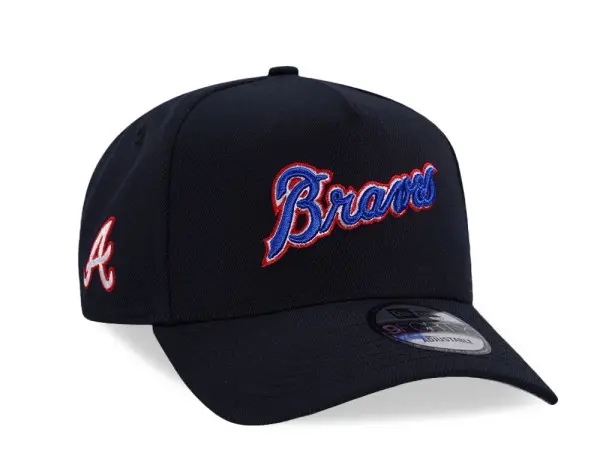 New Era Atlanta Braves Black Classic Edition 9Forty A Frame Snapback Hat